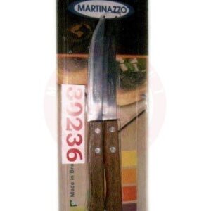 Martinazzo Plain Edge Steak Knife Wooden Handle 2 Pcs Card  30236