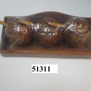 Masala Jug Wooden 3 Pcs S  51311