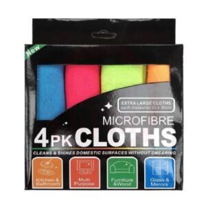 MICRO FIBER TOWEL 30X30CM, SET OF 4 PCS 55505