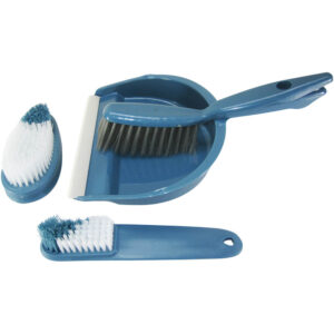 Moonlight 4 Pieces Cleaning Set with Dustpan, Soft Brush and scrubbing brushes
